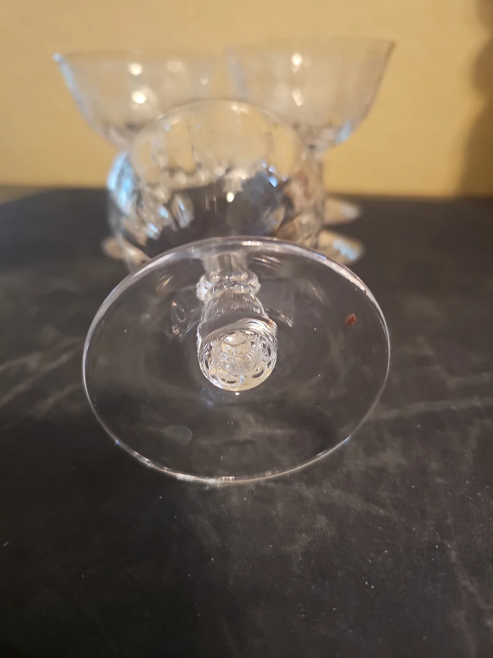 Vtg Fostoria Navarre Clear Etched Champagne Glass 4.5in Low Sherbet Coupe 5 Pcs